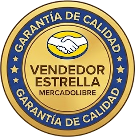 Estamos orgullosos de contar que hemos recibido el reconocimiento de Vendedor Estrella en MercadoLibre. 